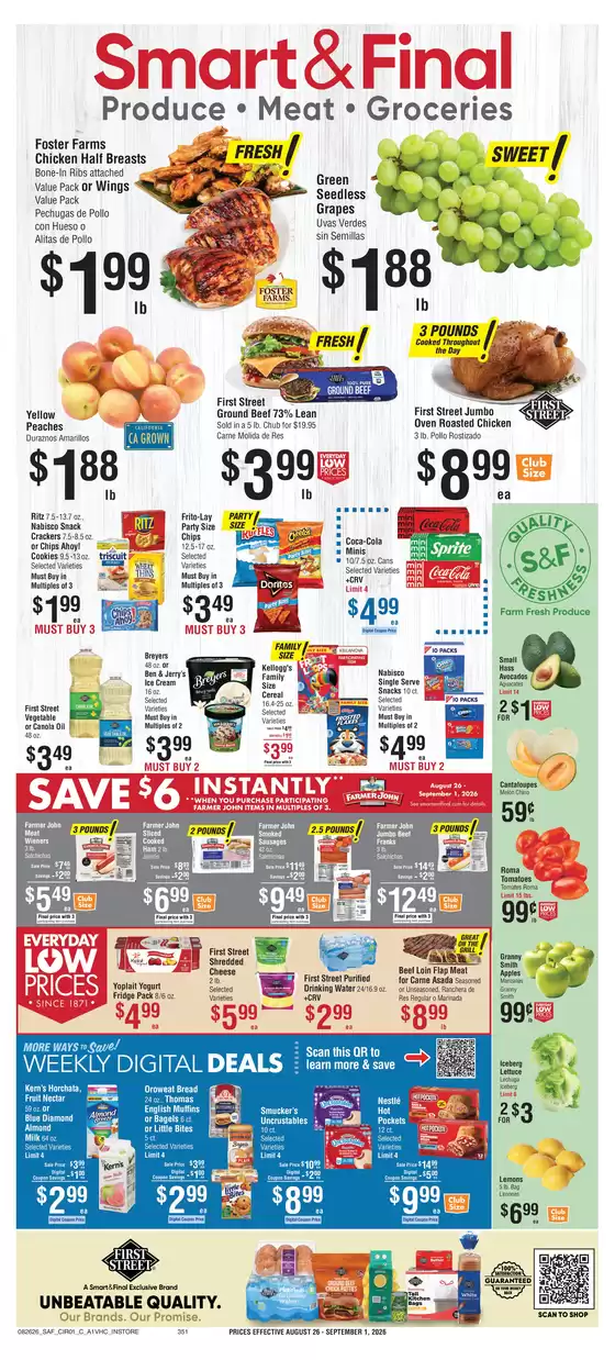Smart & Final catalogue in Temecula CA | Our best offers for you | 2026-08-26T00:00:00.000Z - 2026-08-27T00:00:00.000Z