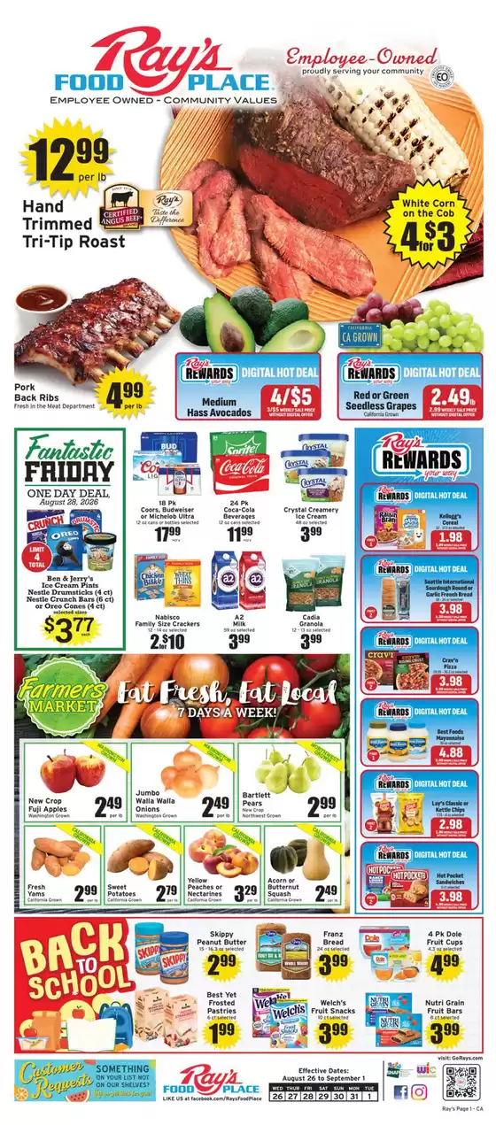 Ray's Food catalogue | Rays Food weekly ad | 2026-08-26T00:00:00.000Z - 2026-09-01T00:00:00.000Z