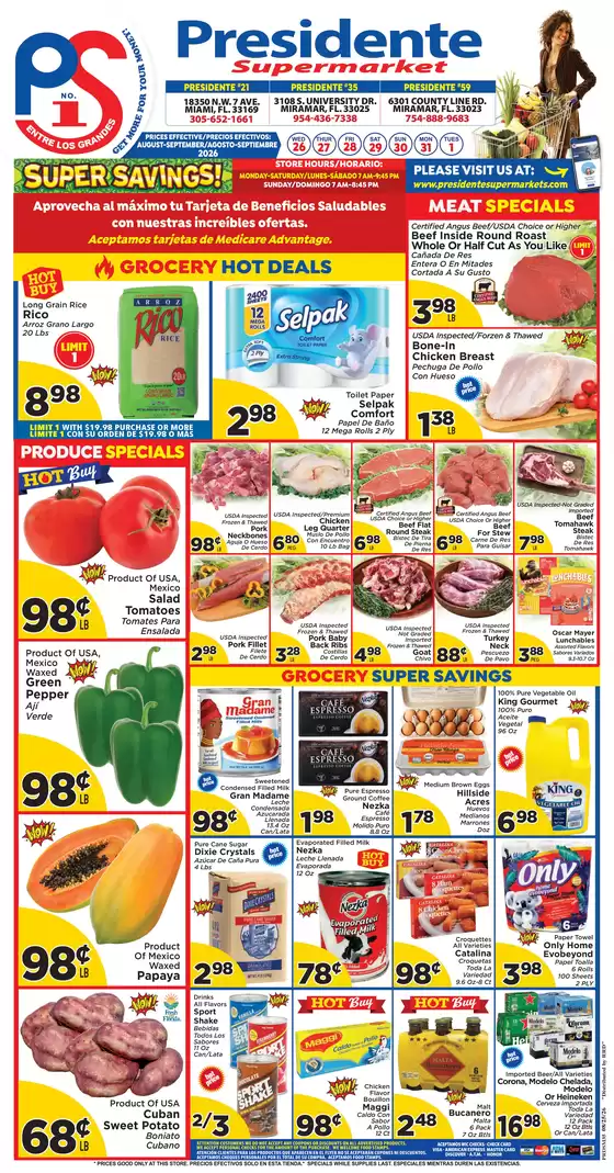 Presidente catalogue | New offers to discover | 2026-08-26T00:00:00.000Z - 2026-09-01T00:00:00.000Z