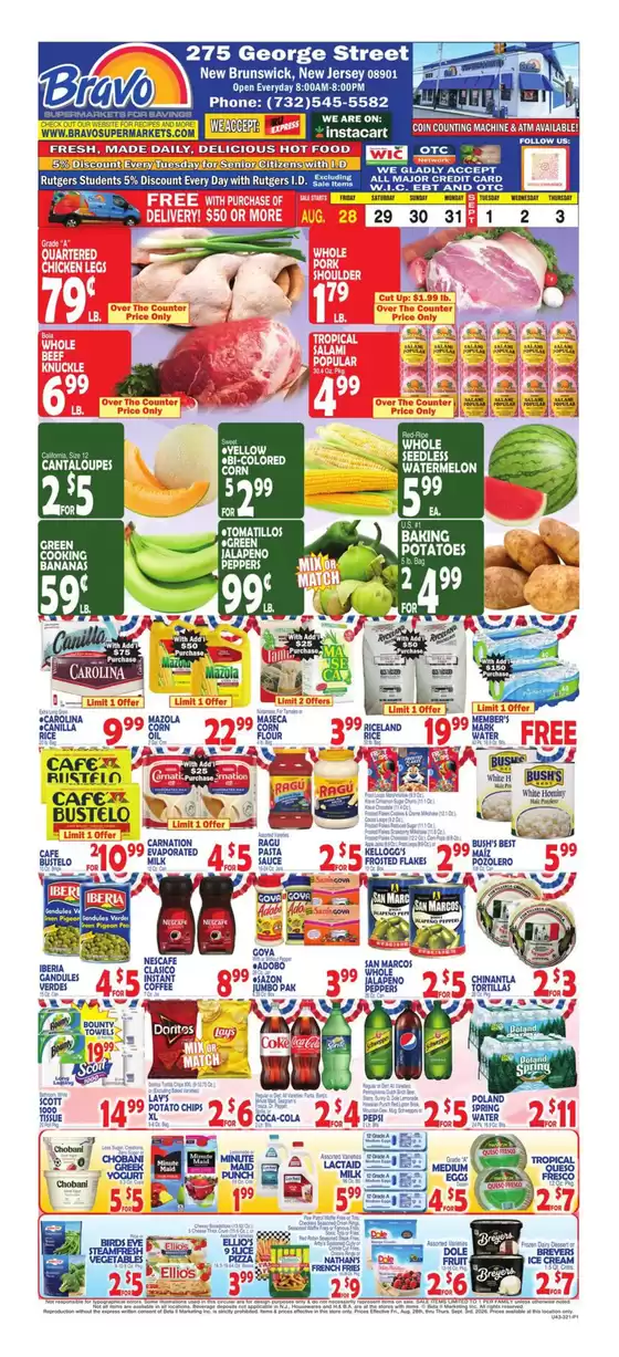 Bravo Supermarkets catalogue in Somerset NJ | Wide range of offers | 2026-08-28T00:00:00.000Z - 2026-09-03T00:00:00.000Z