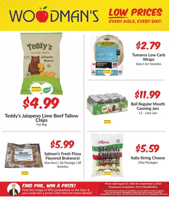 Woodman's catalogue | Our best offers for you | 2026-08-27T00:00:00.000Z - 2026-09-02T00:00:00.000Z