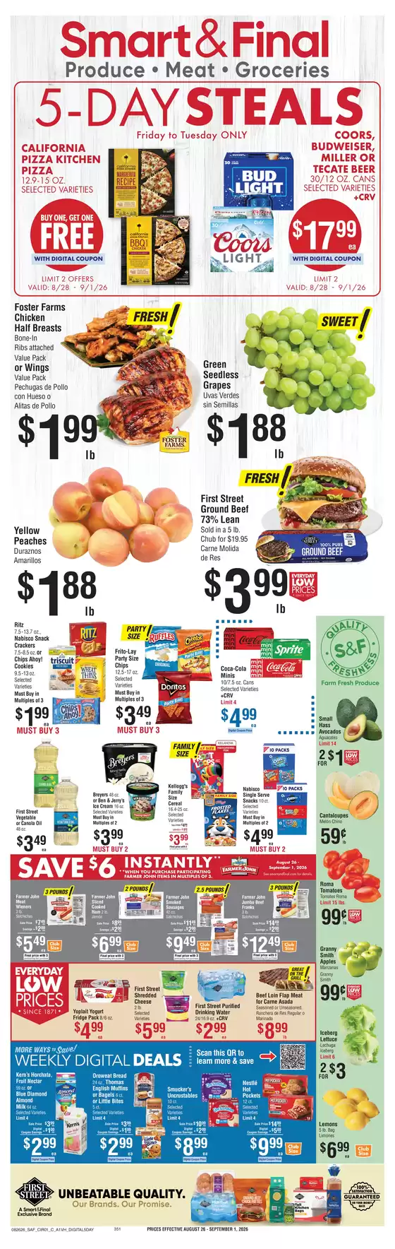 Smart & Final catalogue in Escalon CA | Top offers for smart savers | 2026-08-28T00:00:00.000Z - 2026-09-01T00:00:00.000Z