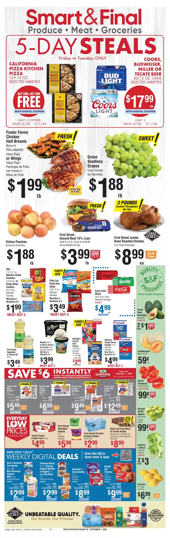 Smart & Final catalogue in Escalon CA | New offers to discover | 2026-08-28T00:00:00.000Z - 2026-09-01T00:00:00.000Z