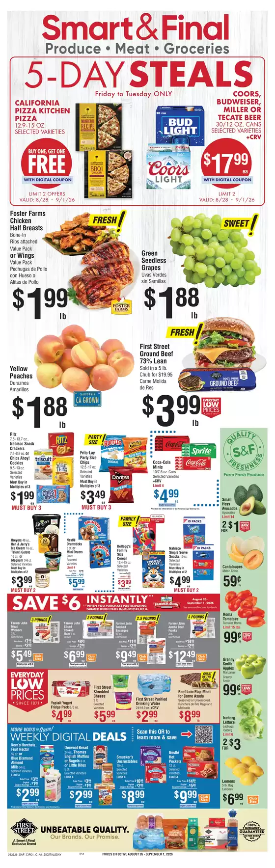 Smart & Final catalogue in Escalon CA | Weekly Ad Savings (08/26/2026 - 09/01/2026) | 2026-08-28T00:00:00.000Z - 2026-09-01T00:00:00.000Z