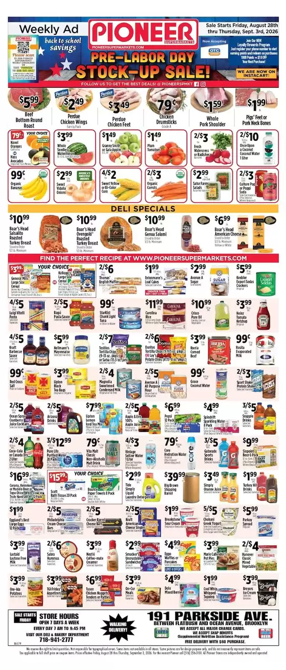 Pioneer Supermarkets catalogue | Our best bargains | 2026-08-28T00:00:00.000Z - 2026-09-03T00:00:00.000Z