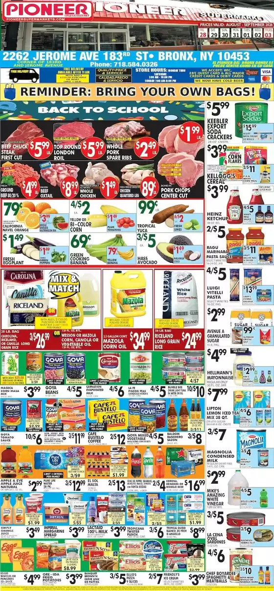 Pioneer Supermarkets catalogue | Current special promotions | 2026-08-28T00:00:00.000Z - 2026-09-03T00:00:00.000Z