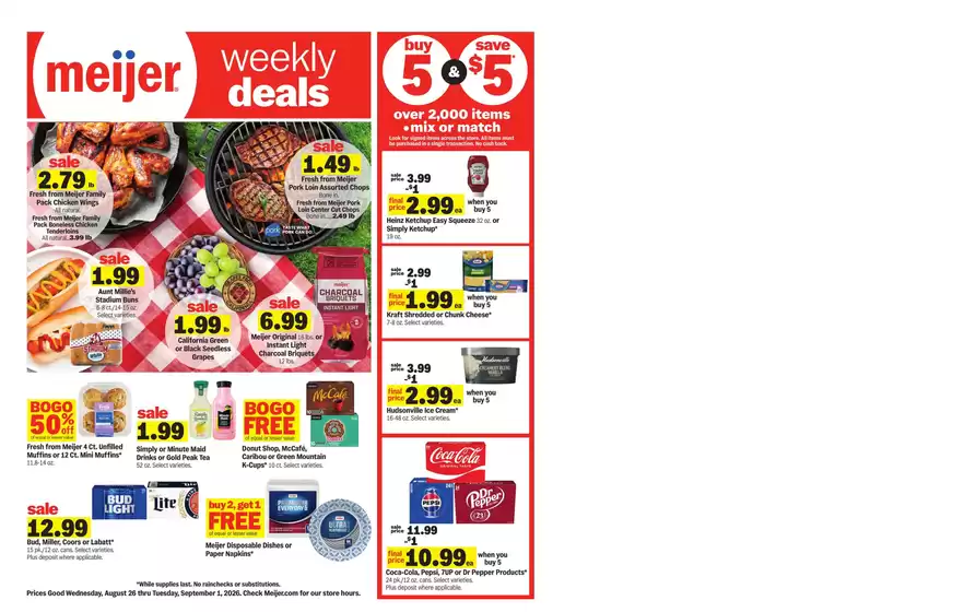 Meijer catalogue in Crown Point IN | Current deals and offers | 2026-08-26T00:00:00.000Z - 2026-09-01T00:00:00.000Z