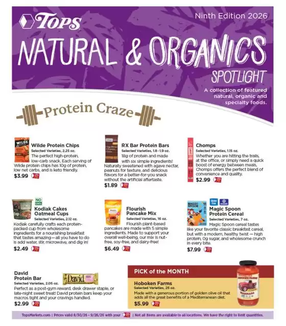 Tops catalogue | Tops Natural & Organics Spotlight | 2026-08-30T00:00:00.000Z - 2026-09-26T00:00:00.000Z