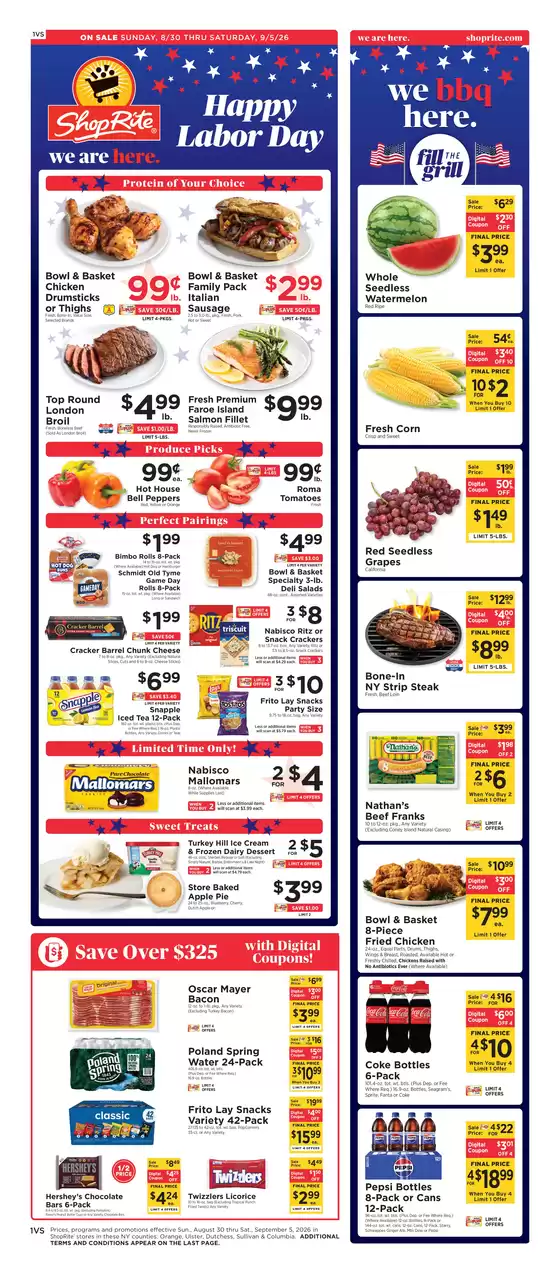 ShopRite catalogue in Manorville NY | Special offers for you | 2026-08-27T00:00:00.000Z - 2026-09-05T00:00:00.000Z