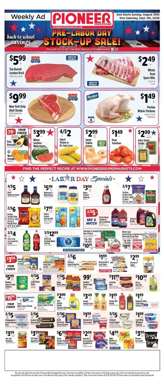 Pioneer Supermarkets catalogue | New offers to discover | 2026-08-30T00:00:00.000Z - 2026-09-05T00:00:00.000Z
