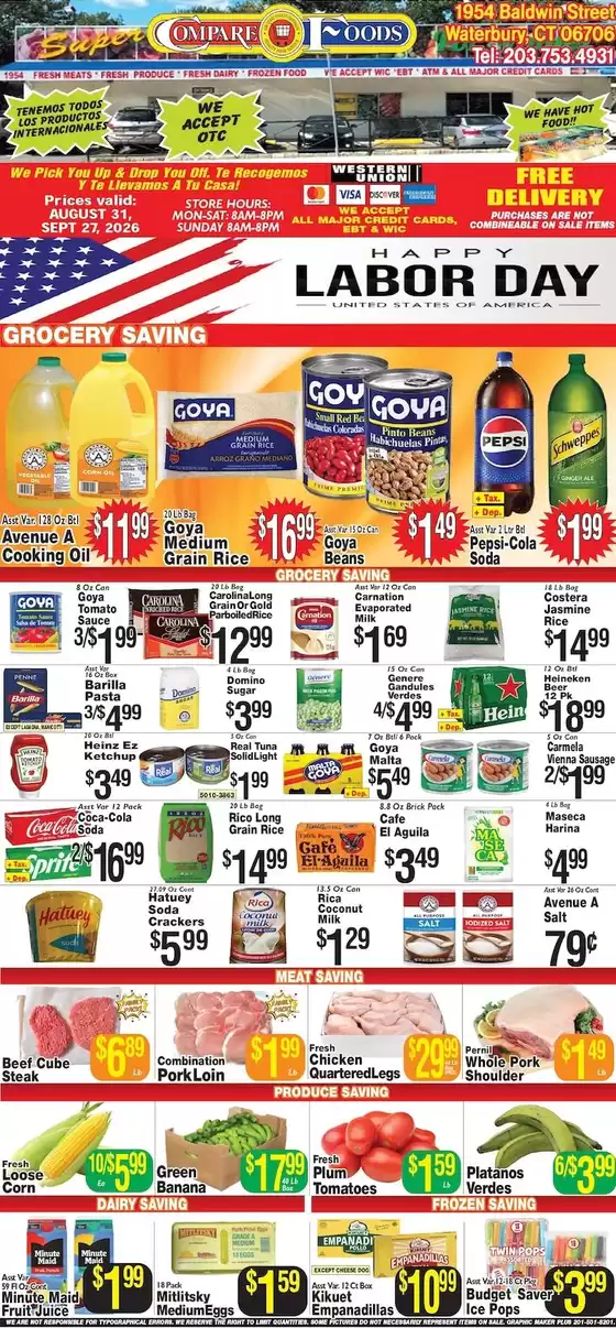 Compare Foods catalogue in Southington CT | Our best bargains | 2026-08-31T00:00:00.000Z - 2026-09-27T00:00:00.000Z