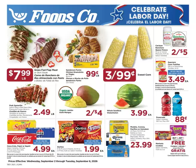 Foods Co catalogue in Hanford CA | Weekly Ad | 2026-09-02T00:00:00.000Z - 2026-09-08T00:00:00.000Z