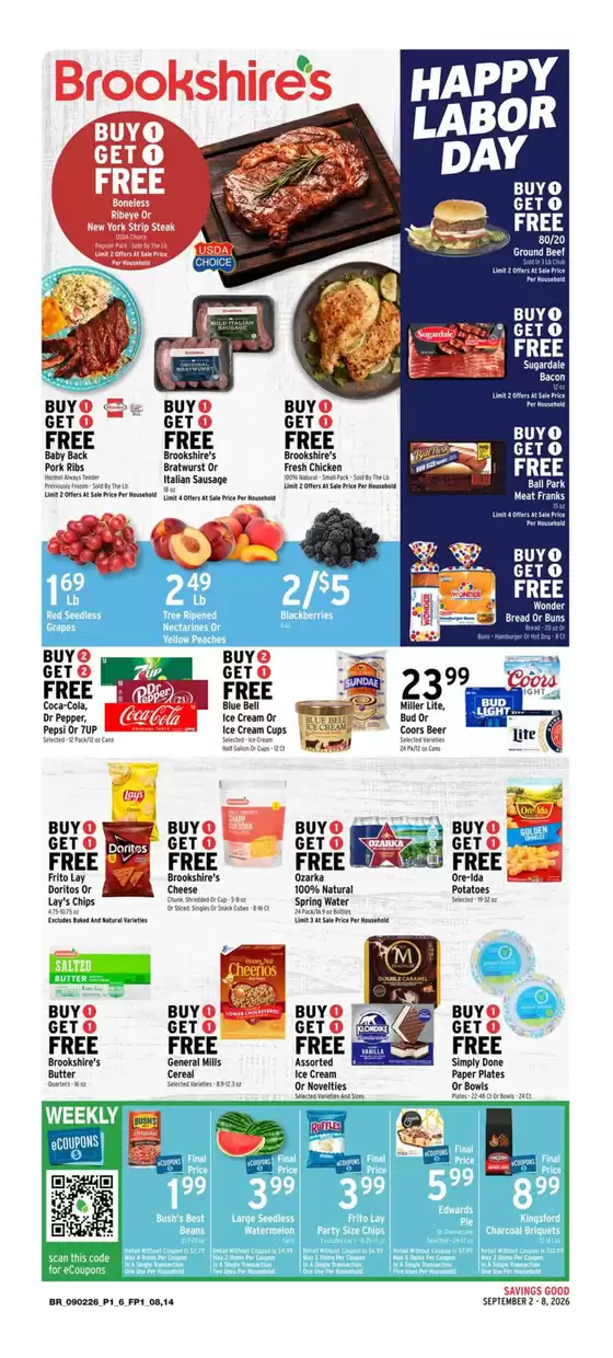 Brookshire's catalogue | Current deals and offers | 2026-09-02T00:00:00.000Z - 2026-09-08T00:00:00.000Z