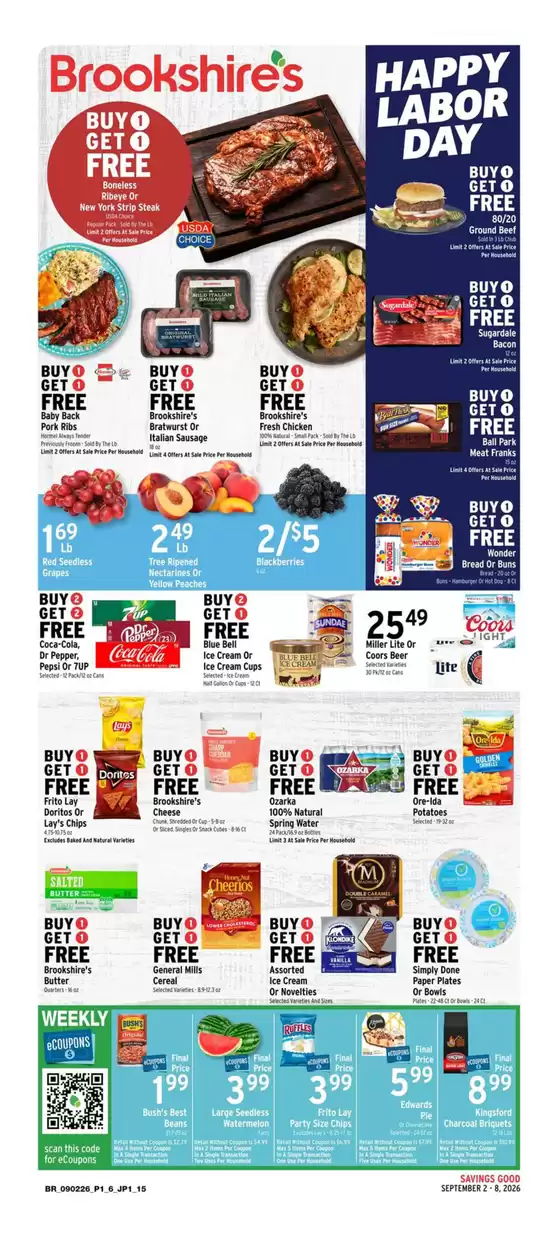 Brookshire's catalogue | Top deals for all customers | 2026-09-02T00:00:00.000Z - 2026-09-08T00:00:00.000Z