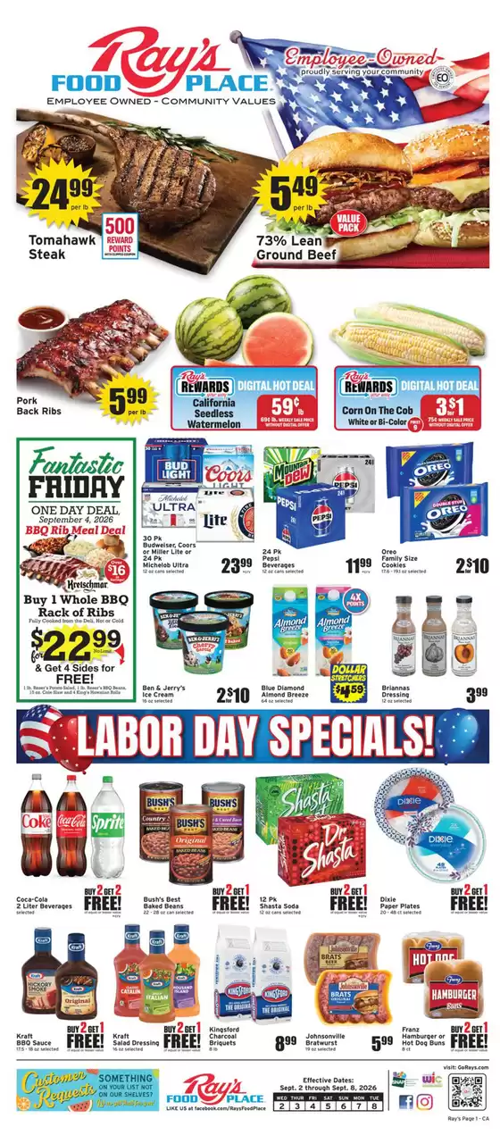 Ray's Food catalogue | Rays Food weekly ad | 2026-09-02T00:00:00.000Z - 2026-09-08T00:00:00.000Z
