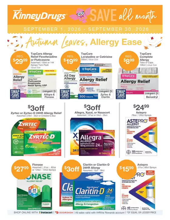 Kinney Drugs catalogue in Corinth NY | Great offer for bargain hunters | 2026-09-01T00:00:00.000Z - 2026-09-30T00:00:00.000Z
