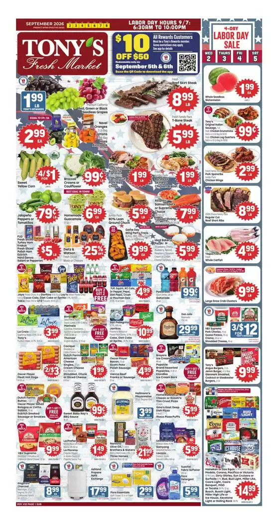 Tony's Fresh Market catalogue in Wauconda IL | Weekly Ad | 2026-09-02T00:00:00.000Z - 2026-09-08T00:00:00.000Z