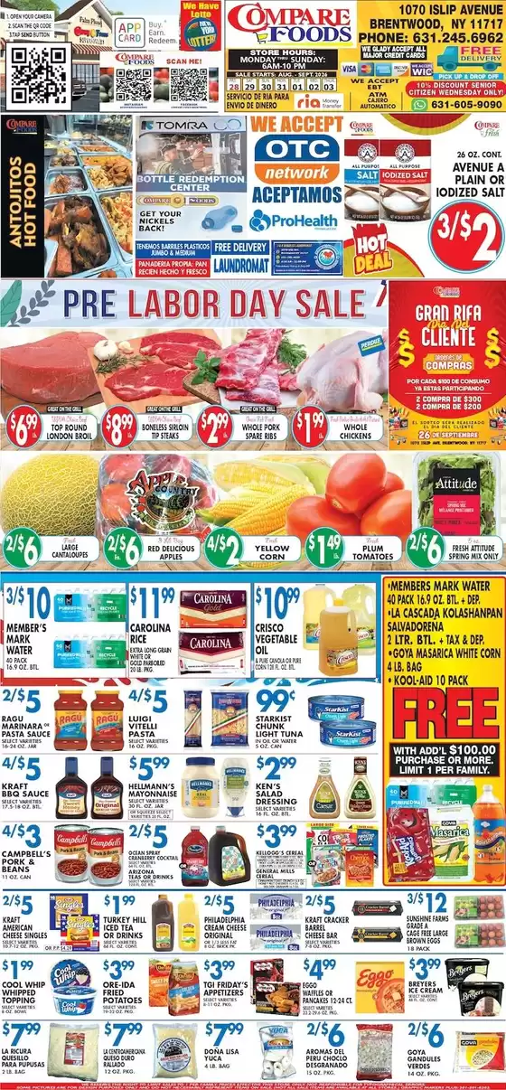 Compare Foods catalogue in Coram NY | Exclusive deals and bargains | 2026-08-28T00:00:00.000Z - 2026-09-03T00:00:00.000Z