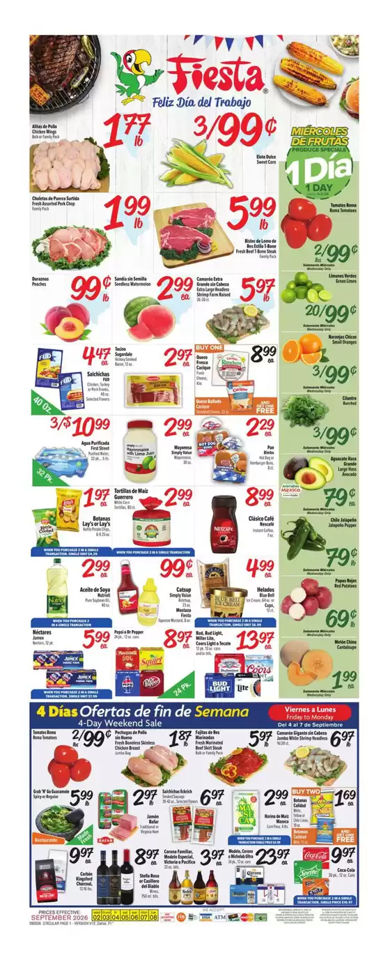 Fiesta Mart catalogue | Current deals and offers | 2026-09-02T00:00:00.000Z - 2026-09-08T00:00:00.000Z