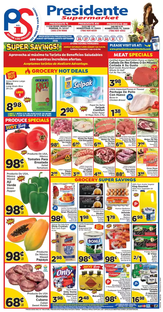 Presidente catalogue | Great discounts on selected products | 2026-08-01T00:00:00.000Z - 2026-09-30T00:00:00.000Z