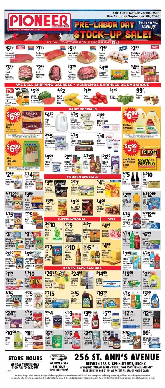 Pioneer Supermarkets catalogue | Wide range of offers | 2026-08-30T00:00:00.000Z - 2026-09-05T00:00:00.000Z