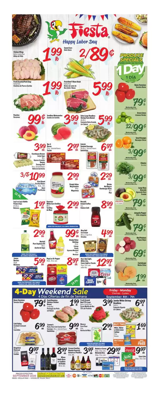 Fiesta Mart catalogue | Great discounts on selected products | 2026-09-02T00:00:00.000Z - 2026-09-08T00:00:00.000Z