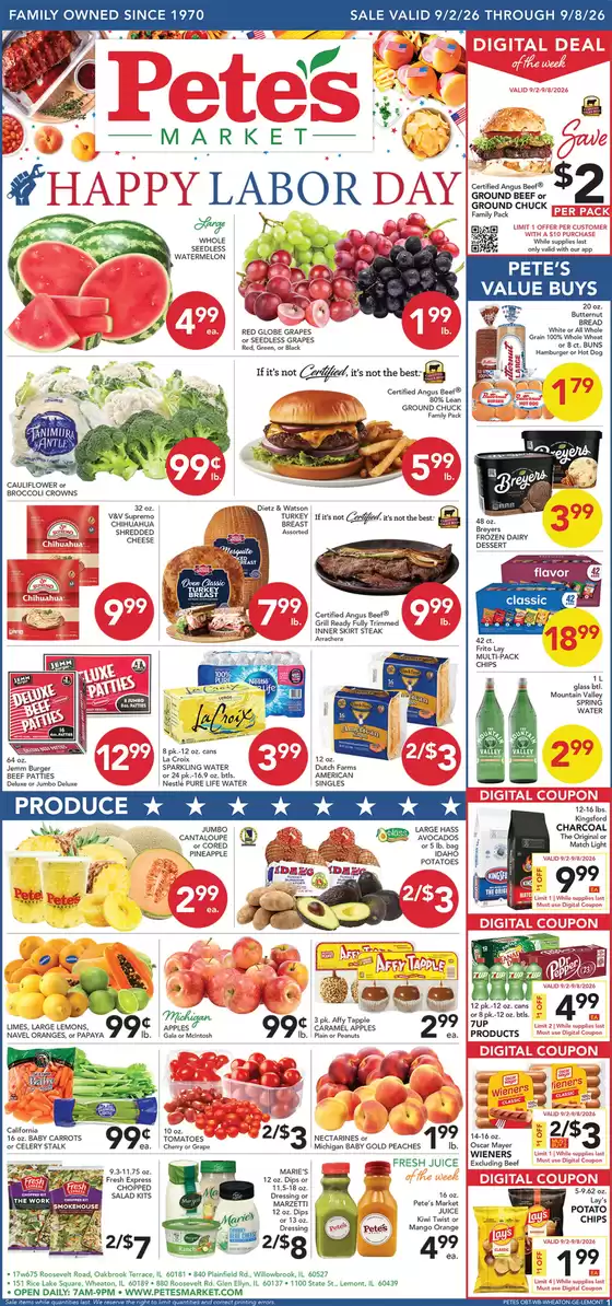 Pete's Fresh Market catalogue in Roselle IL | Current special promotions | 2026-09-02T00:00:00.000Z - 2026-09-08T00:00:00.000Z