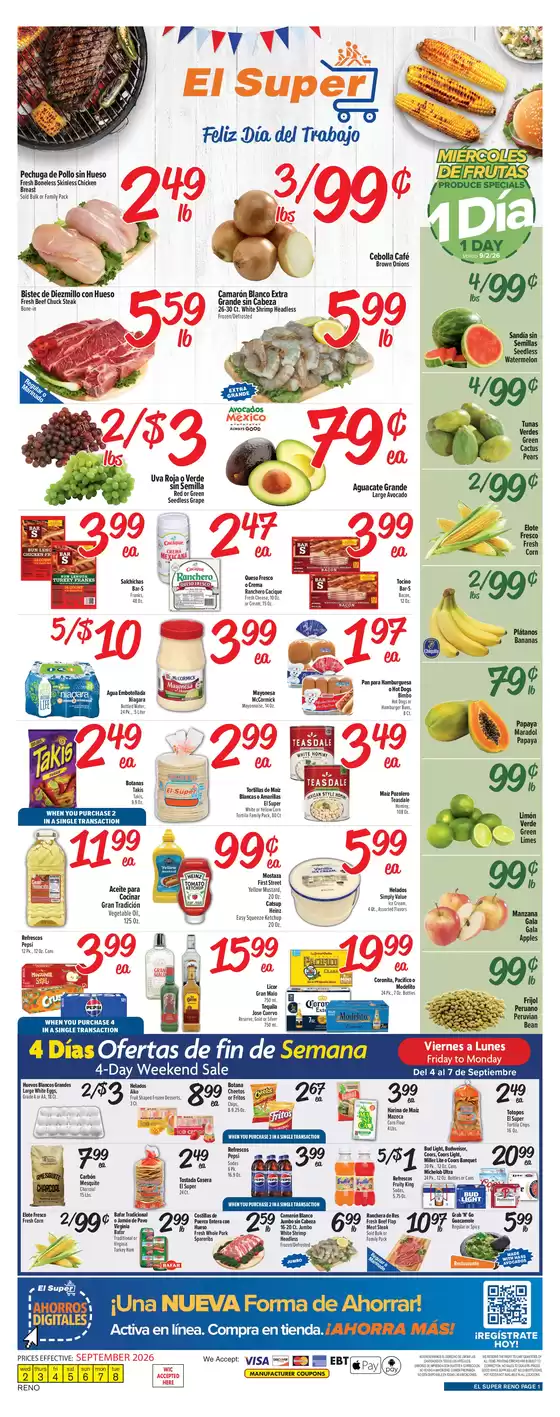 El Super catalogue in Reno NV | Exclusive bargains | 2026-09-02T00:00:00.000Z - 2026-09-08T00:00:00.000Z