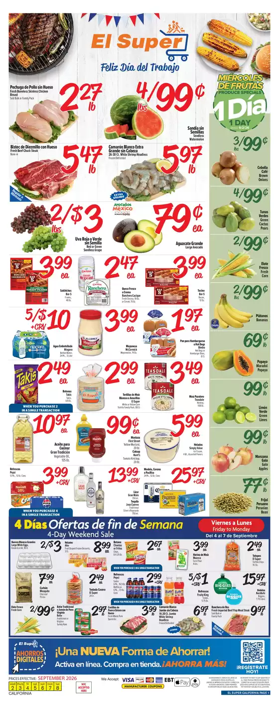 El Super catalogue | Great discounts on selected products | 2026-09-02T00:00:00.000Z - 2026-09-08T00:00:00.000Z