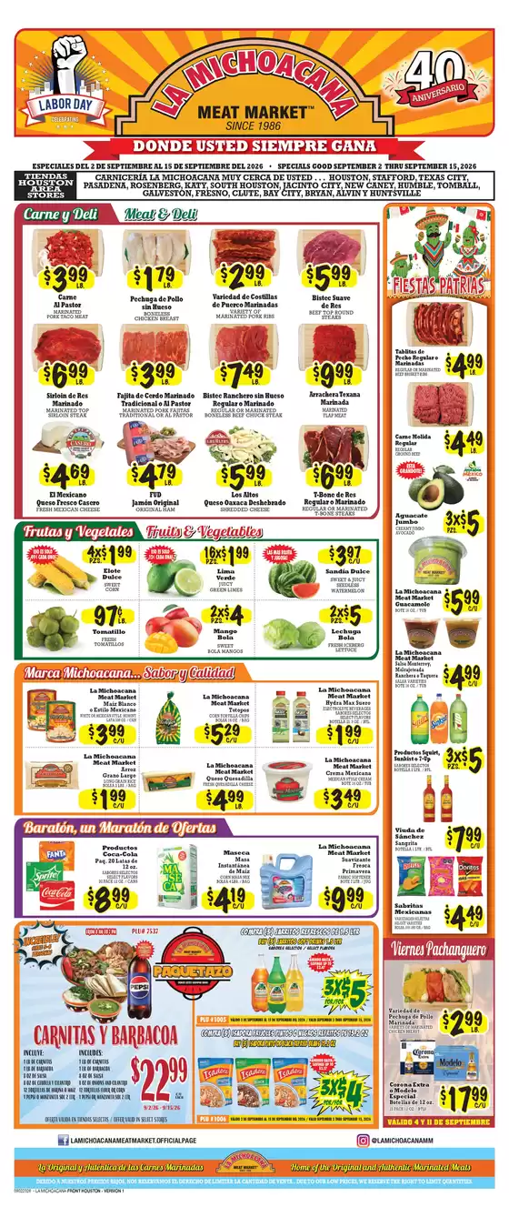 La Michoacana catalogue in Shenandoah TX | Our best bargains | 2026-09-02T00:00:00.000Z - 2026-09-15T00:00:00.000Z