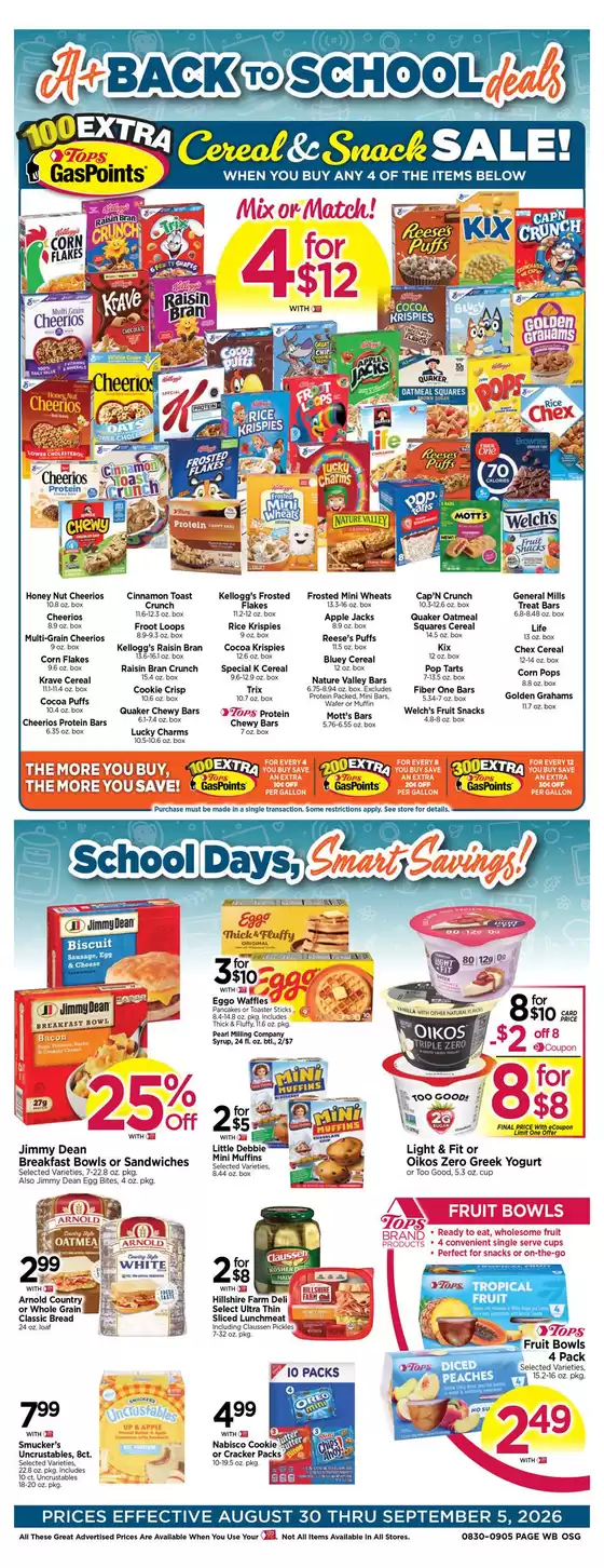 Tops catalogue | Back To School Cereal & Snack Sale | 2026-08-30T00:00:00.000Z - 2026-09-05T00:00:00.000Z