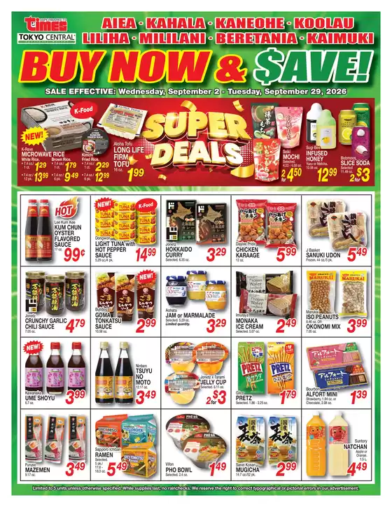 Times Supermarkets catalogue | Top deals and discounts | 2026-09-02T00:00:00.000Z - 2026-09-29T00:00:00.000Z