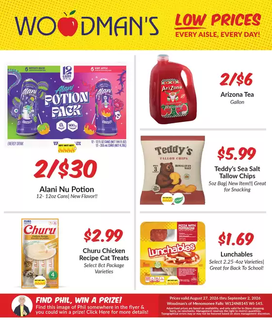 Woodman's catalogue | Exclusive deals and bargains | 2026-08-27T00:00:00.000Z - 2026-09-02T00:00:00.000Z