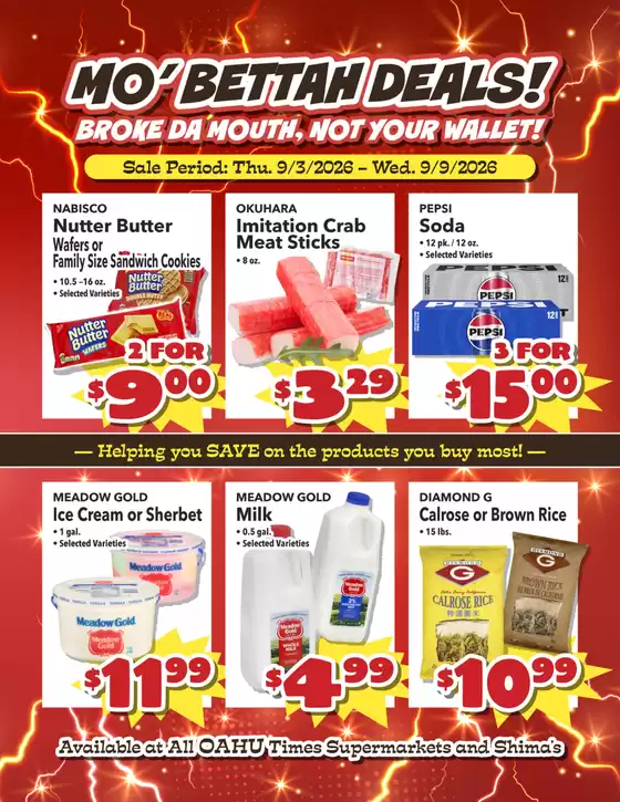 Times Supermarkets catalogue | Mo' Bettah Deals! | 2026-09-03T00:00:00.000Z - 2026-09-09T00:00:00.000Z