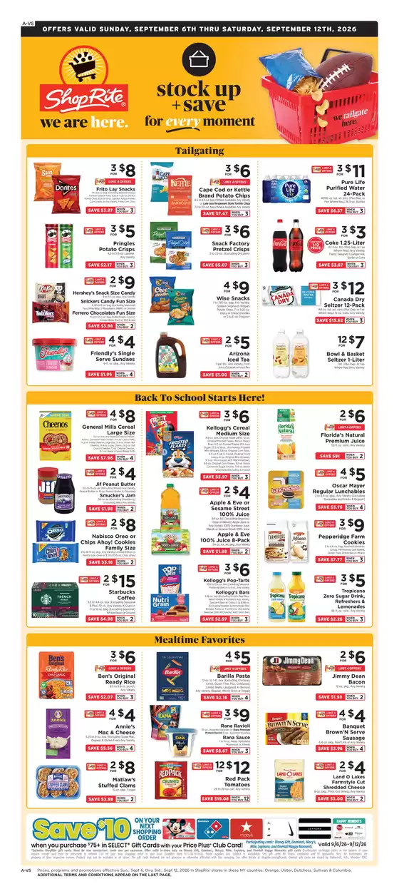 ShopRite catalogue in Greenvale NY | Current bargains and offers | 2026-09-03T00:00:00.000Z - 2026-09-12T00:00:00.000Z