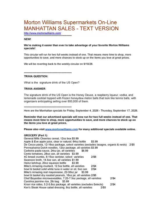 Morton Williams catalogue | Our best offers for you | 2026-09-03T00:00:00.000Z - 2026-09-17T00:00:00.000Z