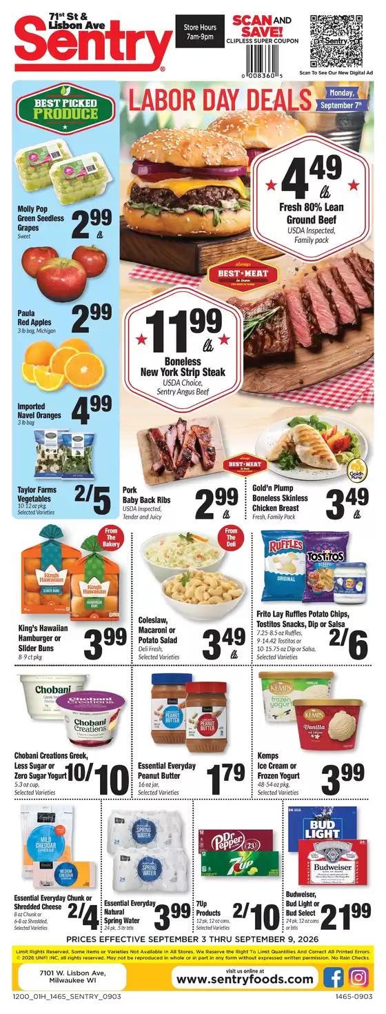 Sentry catalogue in Greendale WI | Weekly Ad | 2026-09-03T00:00:00.000Z - 2026-09-09T00:00:00.000Z