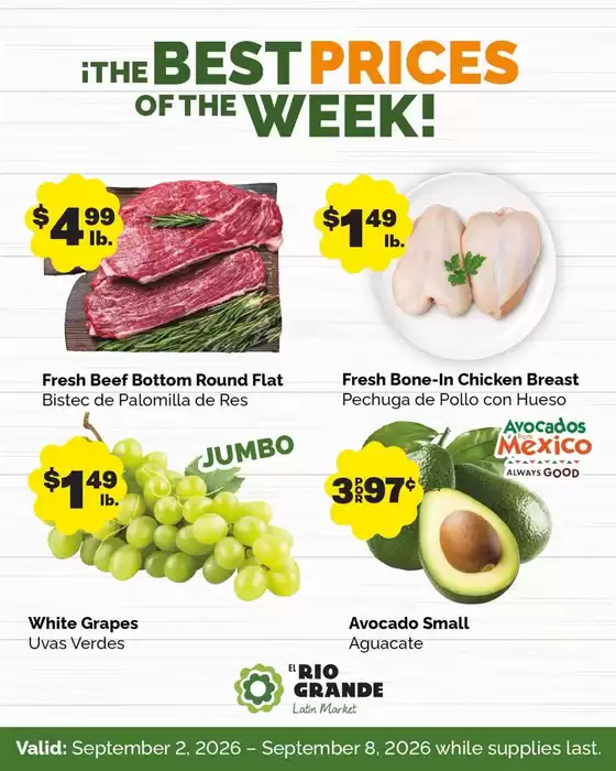El Rio Grande catalogue | Our best offers for you | 2026-09-02T00:00:00.000Z - 2026-09-08T00:00:00.000Z