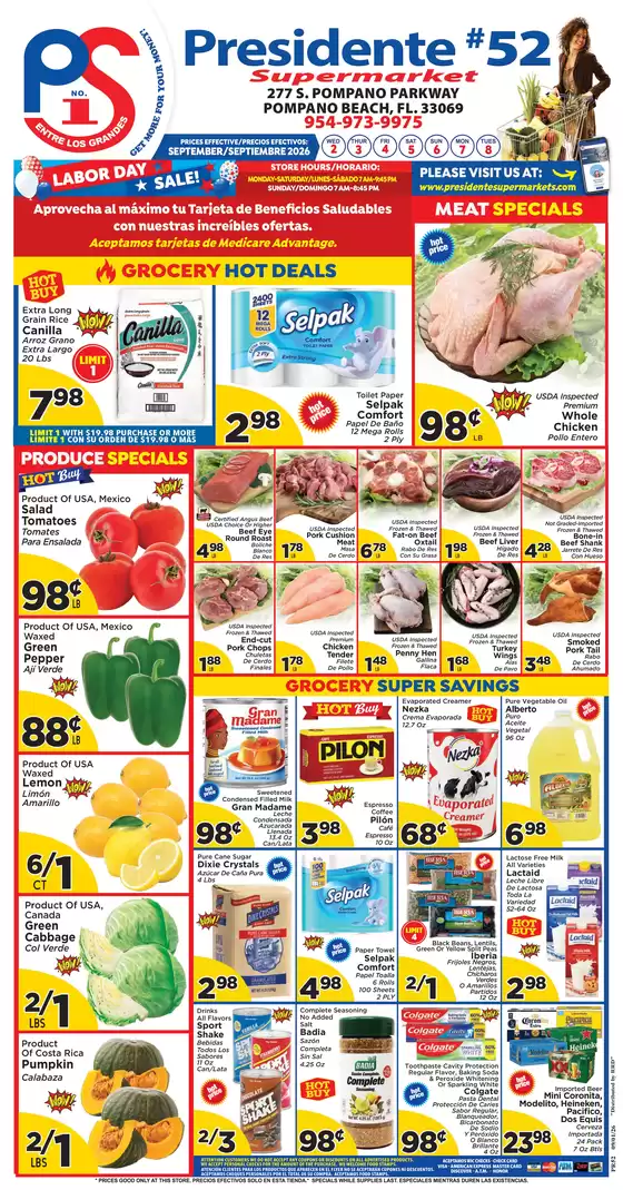 Presidente catalogue in Deerfield Beach FL | Exclusive deals for our customers | 2026-09-01T00:00:00.000Z - 2026-09-30T00:00:00.000Z