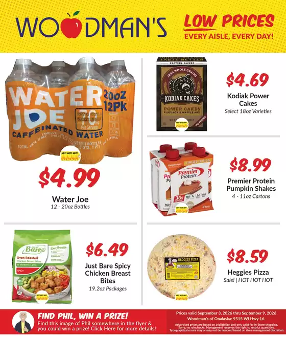 Woodman's catalogue in La Crosse WI | Great discounts on selected products | 2026-09-03T00:00:00.000Z - 2026-09-09T00:00:00.000Z