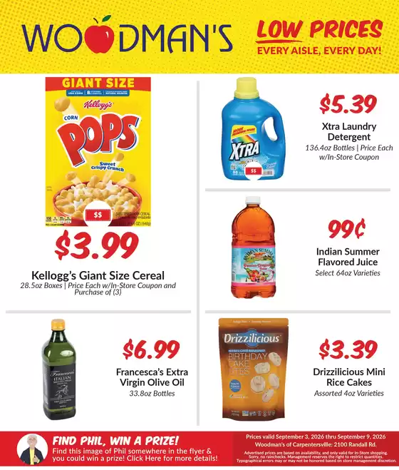 Woodman's catalogue in Algonquin IL | Current bargains and offers | 2026-09-03T00:00:00.000Z - 2026-09-09T00:00:00.000Z