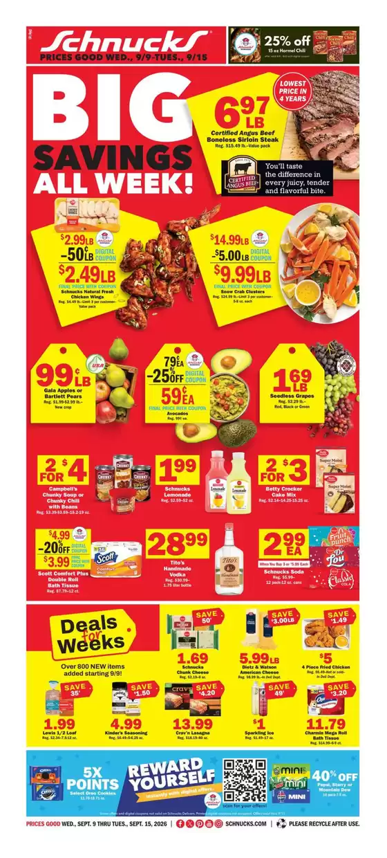 Schnucks catalogue | Current deals and offers | 2026-09-09T00:00:00.000Z - 2026-09-15T00:00:00.000Z