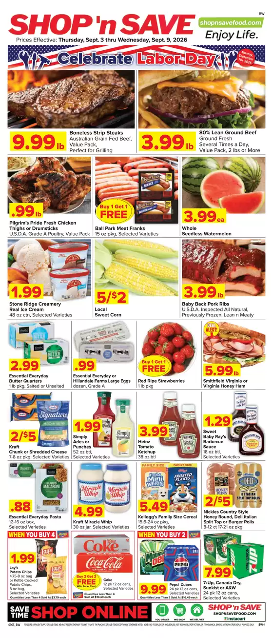 Shop 'n Save catalogue in Duquesne PA | Top deals for all customers | 2026-09-03T00:00:00.000Z - 2026-09-09T00:00:00.000Z