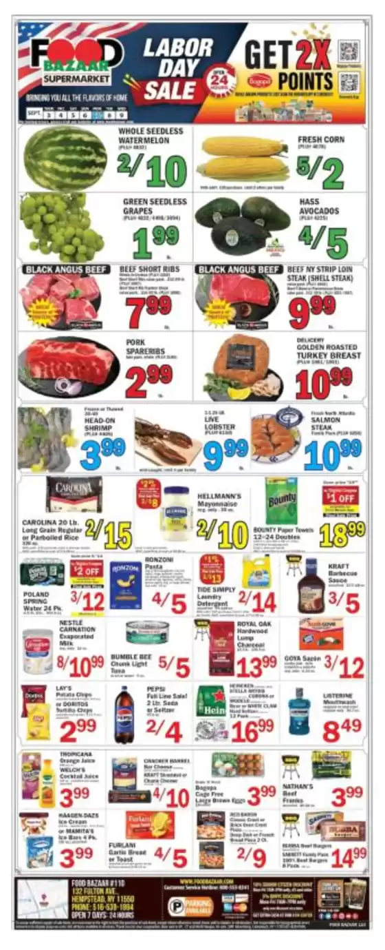Food Bazaar catalogue in Cold Spring Harbor NY | Discounts and promotions | 2026-09-03T00:00:00.000Z - 2026-09-09T00:00:00.000Z
