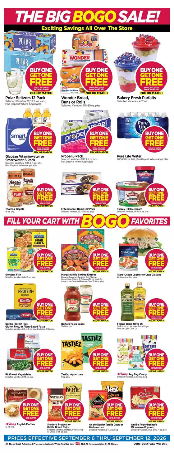 Tops catalogue in Schaghticoke NY | The Big BOGO Sale! | 2026-09-06T00:00:00.000Z - 2026-09-12T00:00:00.000Z