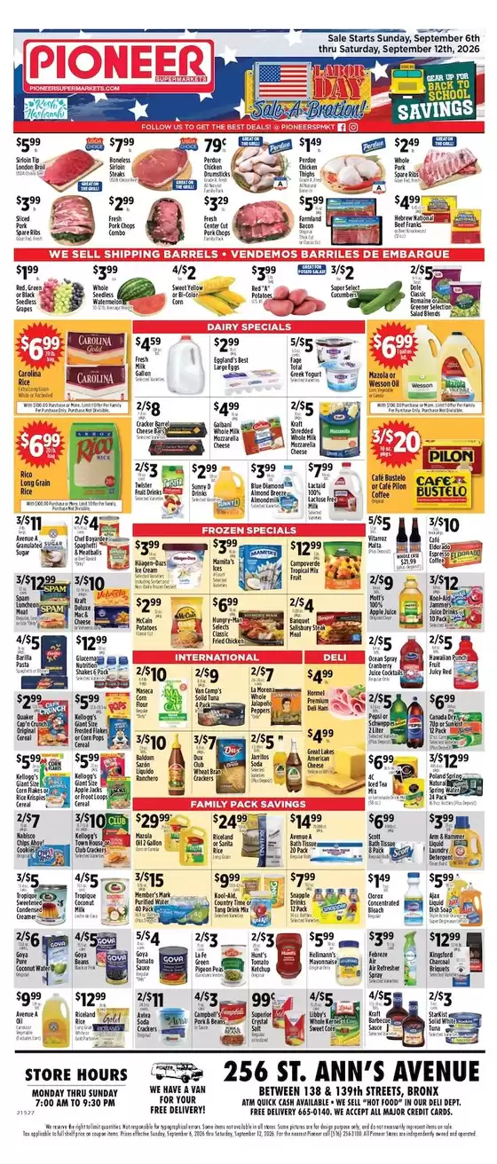 Pioneer Supermarkets catalogue | Great discounts on selected products | 2026-09-06T00:00:00.000Z - 2026-09-12T00:00:00.000Z