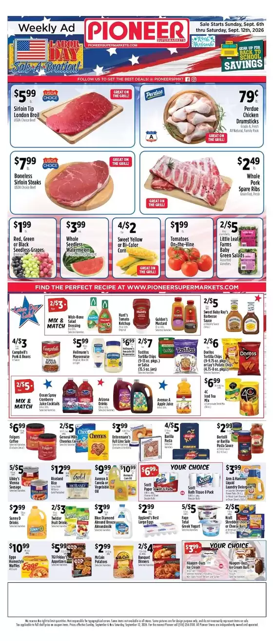 Pioneer Supermarkets catalogue | Discover attractive offers | 2026-09-06T00:00:00.000Z - 2026-09-12T00:00:00.000Z