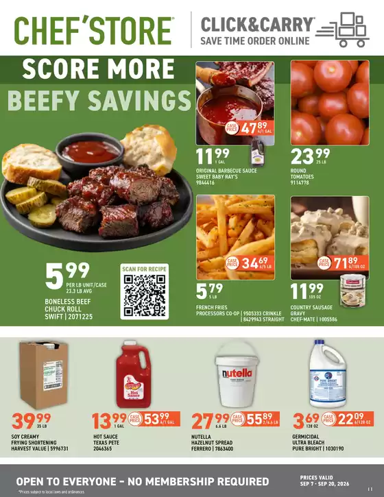 Chef'Store catalogue | Top offers for smart savers | 2026-09-07T00:00:00.000Z - 2026-09-20T00:00:00.000Z