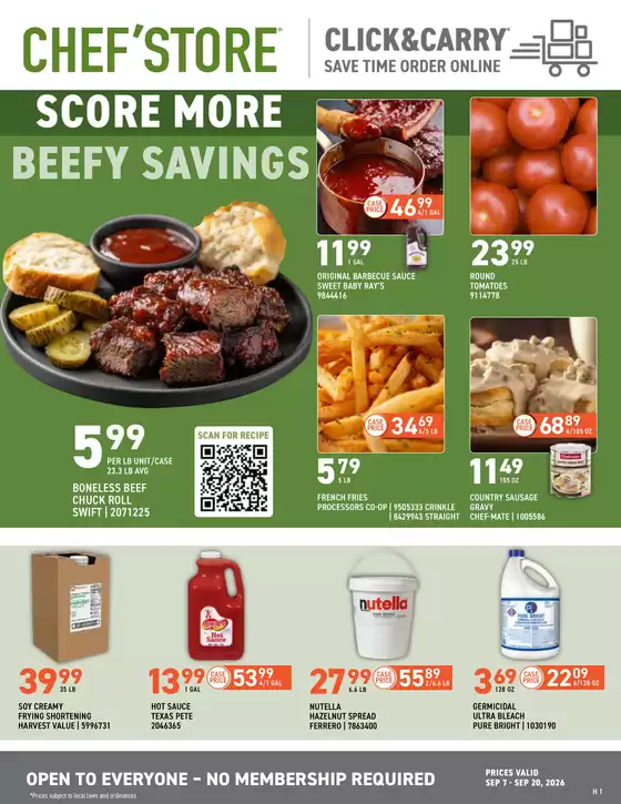 Chef'Store catalogue | Current special promotions | 2026-09-07T00:00:00.000Z - 2026-09-20T00:00:00.000Z