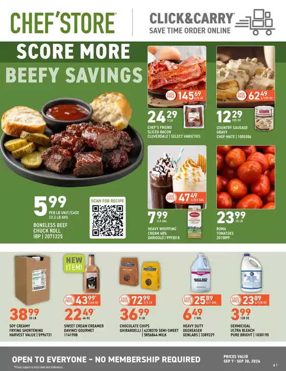 Chef'Store catalogue | Top deals and discounts | 2026-09-07T00:00:00.000Z - 2026-09-20T00:00:00.000Z